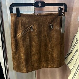 Tractr Brown Pencil Mini Skirt Casual